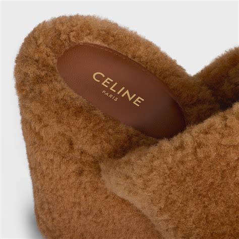 CELINE ELENA MULE IN SHEARLING 